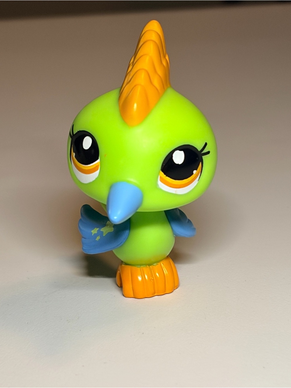 LPS Green & Orange Small Bird Pet Toy Figurine
